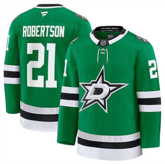 Mens Dallas Stars #21 Jason Robertson Green 2024-25 Home Stitched Hockey Jersey Dzhi